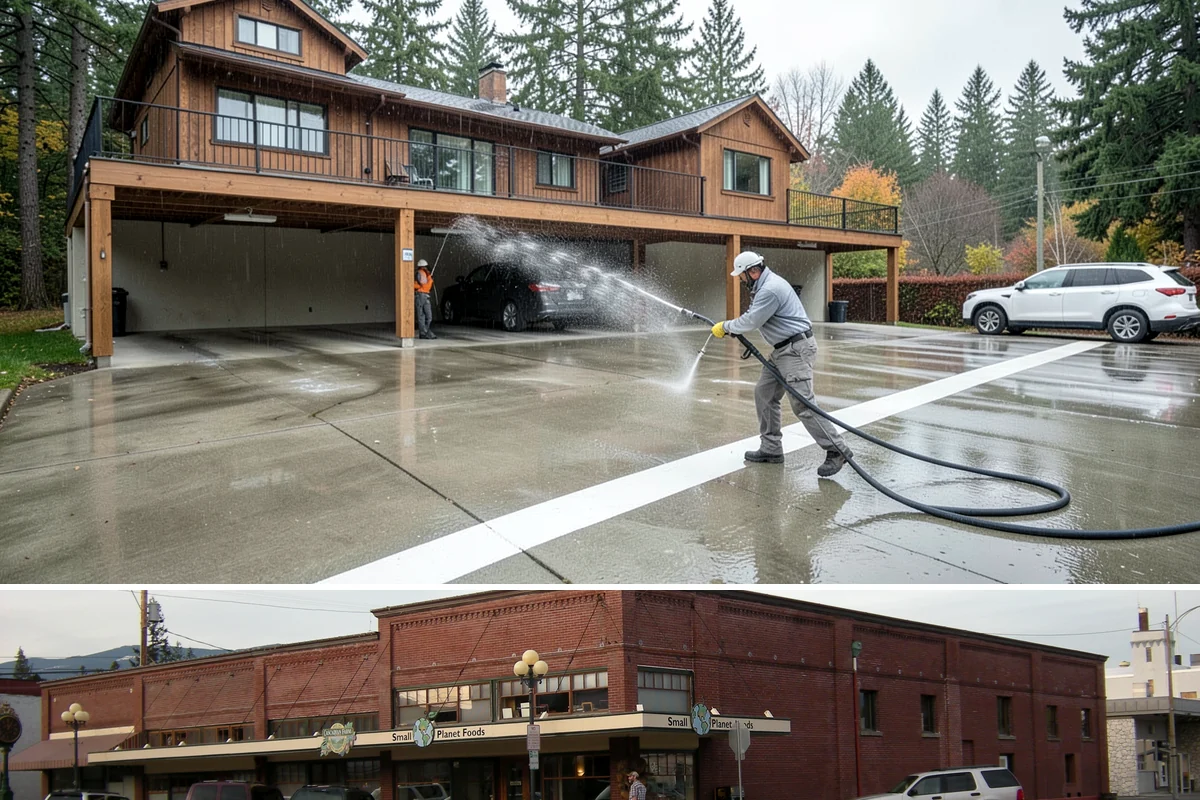 Hot Water Pressure Washing in Sedro-Woolley, Skagit County, WA - Available year-round, and particularly useful in cold months when heated water outperforms cold rinsing on stubborn grime.