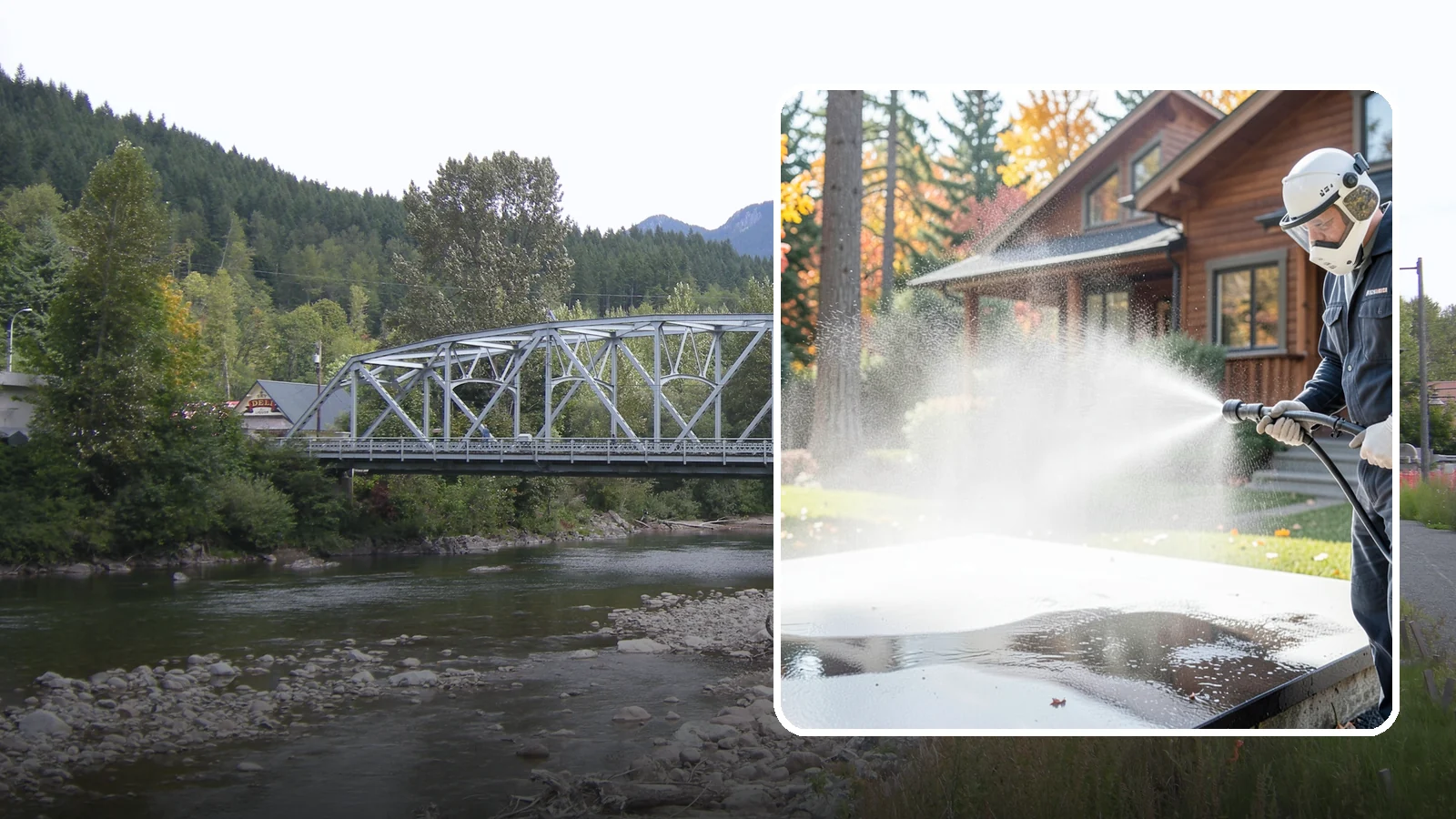 Hot Water Pressure Washing in Skykomish, King County, WA - Hot water pressure washing uses heated water to cut through grease, oil, and stubborn grime that cold water cannot lift.