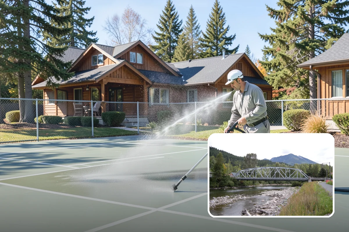 Hot Water Pressure Washing in Skykomish, King County, WA - Cuts through grease and oil that cold water leaves behind