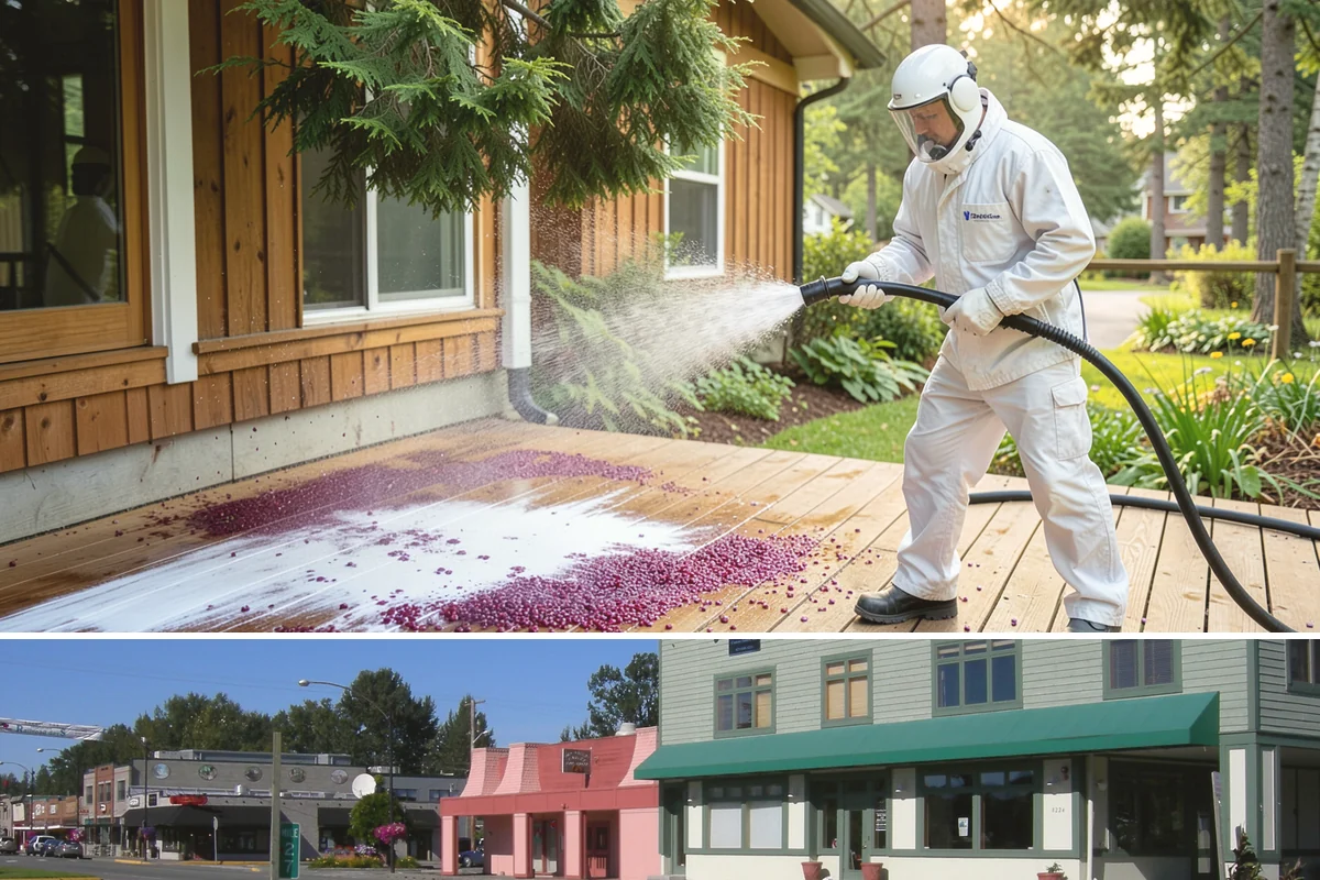 Hot Water Pressure Washing in Snoqualmie, King County, WA - Available year-round, and particularly useful in cold months when heated water outperforms cold rinsing on stubborn grime.