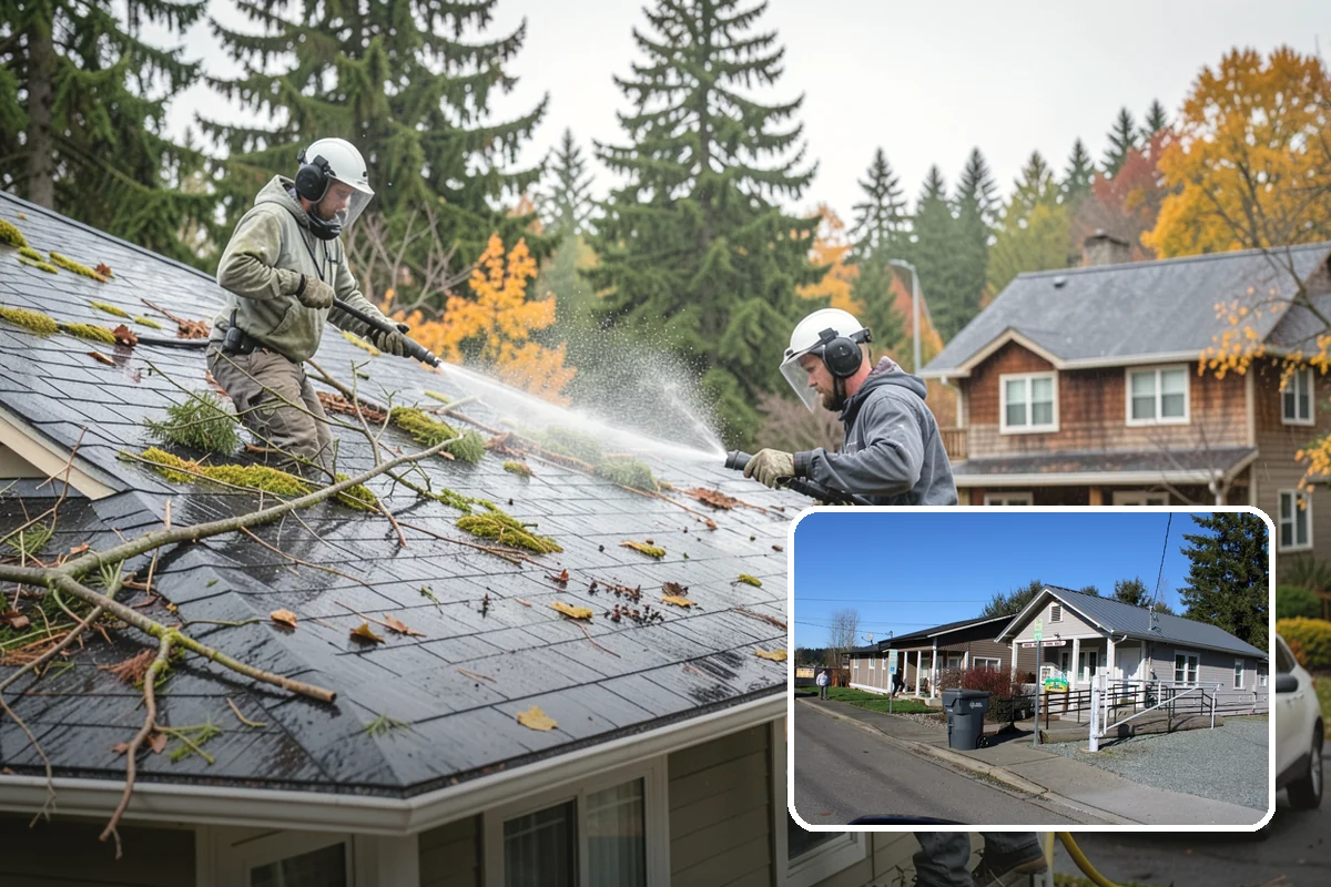 Hot Water Pressure Washing in South Prairie, Pierce County, WA - Cuts through grease and oil that cold water leaves behind