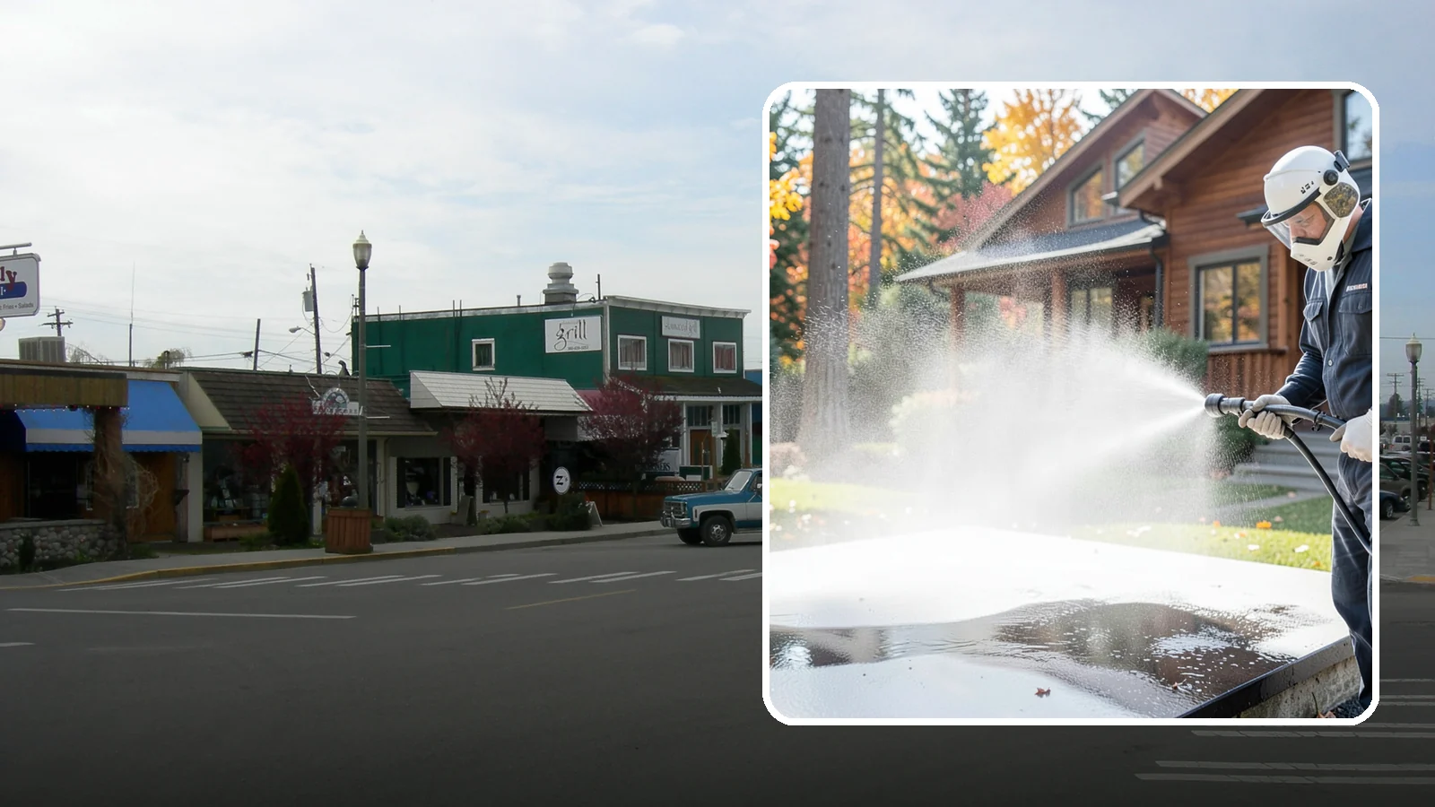 Hot Water Pressure Washing in Stanwood, Snohomish County, WA - Hot water pressure washing uses heated water to cut through grease, oil, and stubborn grime that cold water cannot lift.