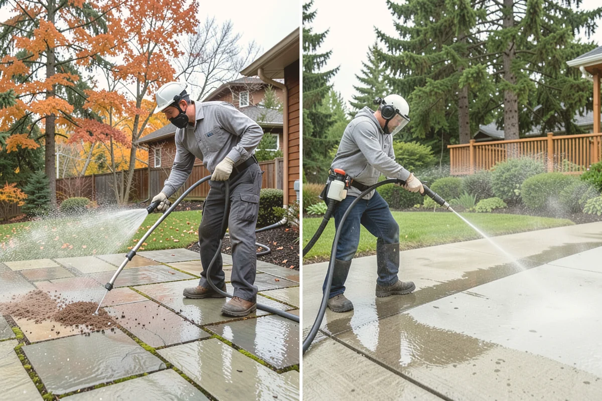 Hot Water Pressure Washing in Stanwood, Snohomish County, WA - Identify the grease, oil, or heavy residue to be removed
