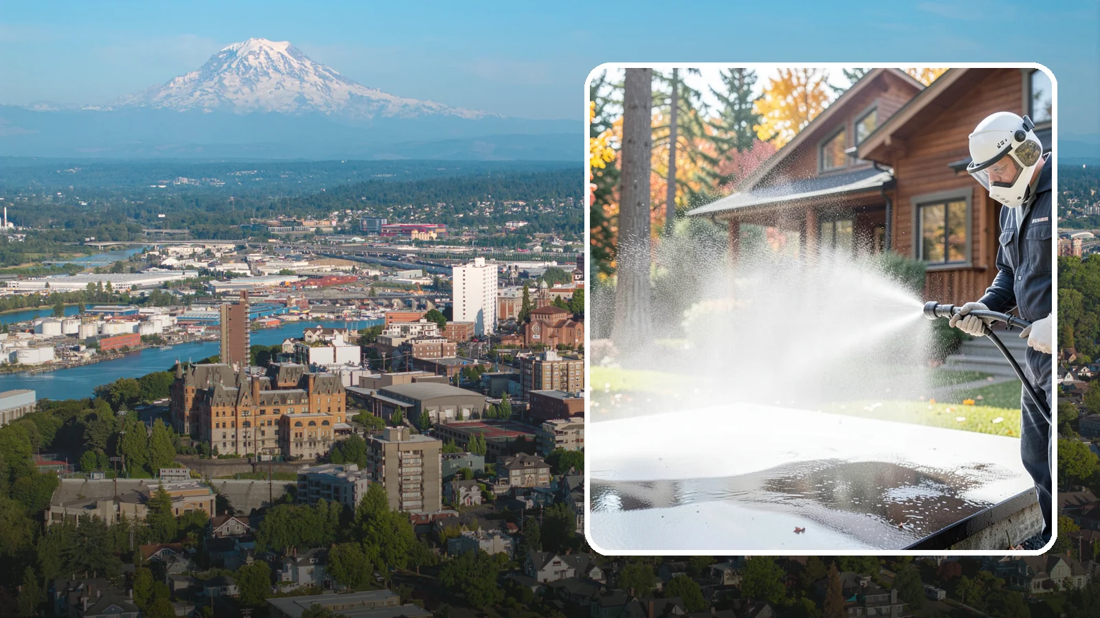 Hot Water Pressure Washing in Tacoma, Pierce County, WA - Hot water pressure washing uses heated water to cut through grease, oil, and stubborn grime that cold water cannot lift.