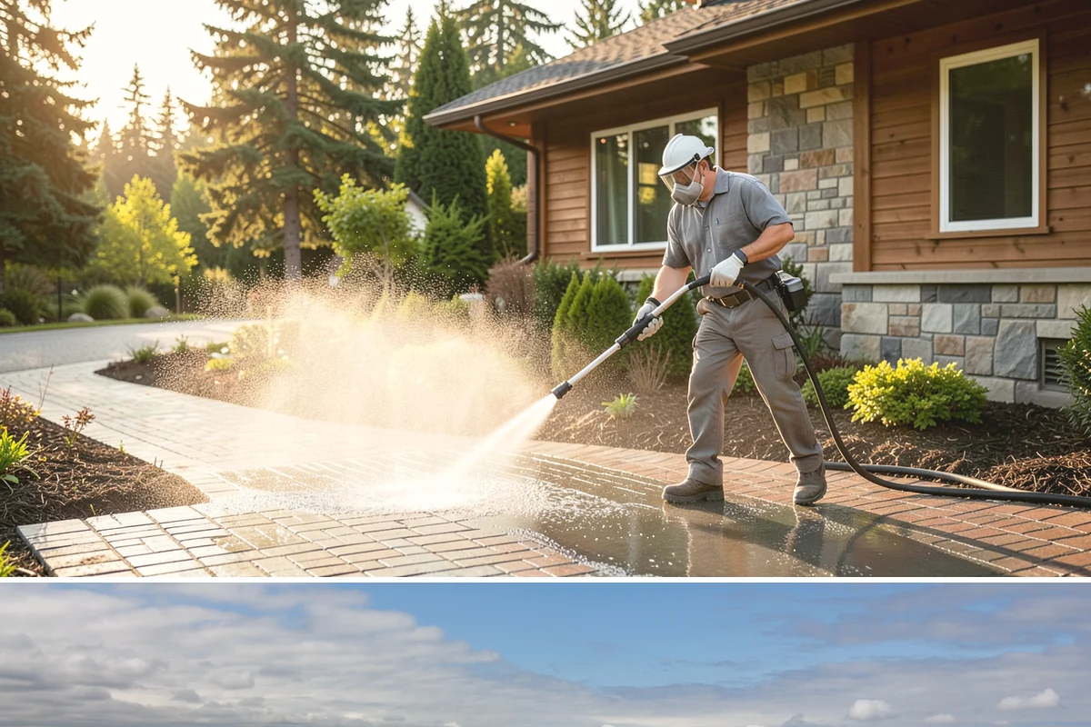 Hot Water Pressure Washing in University Place, Pierce County, WA - Available year-round, and particularly useful in cold months when heated water outperforms cold rinsing on stubborn grime.