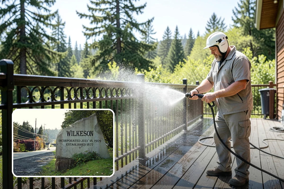 Hot Water Pressure Washing in Wilkeson, Pierce County, WA - Cuts through grease and oil that cold water leaves behind