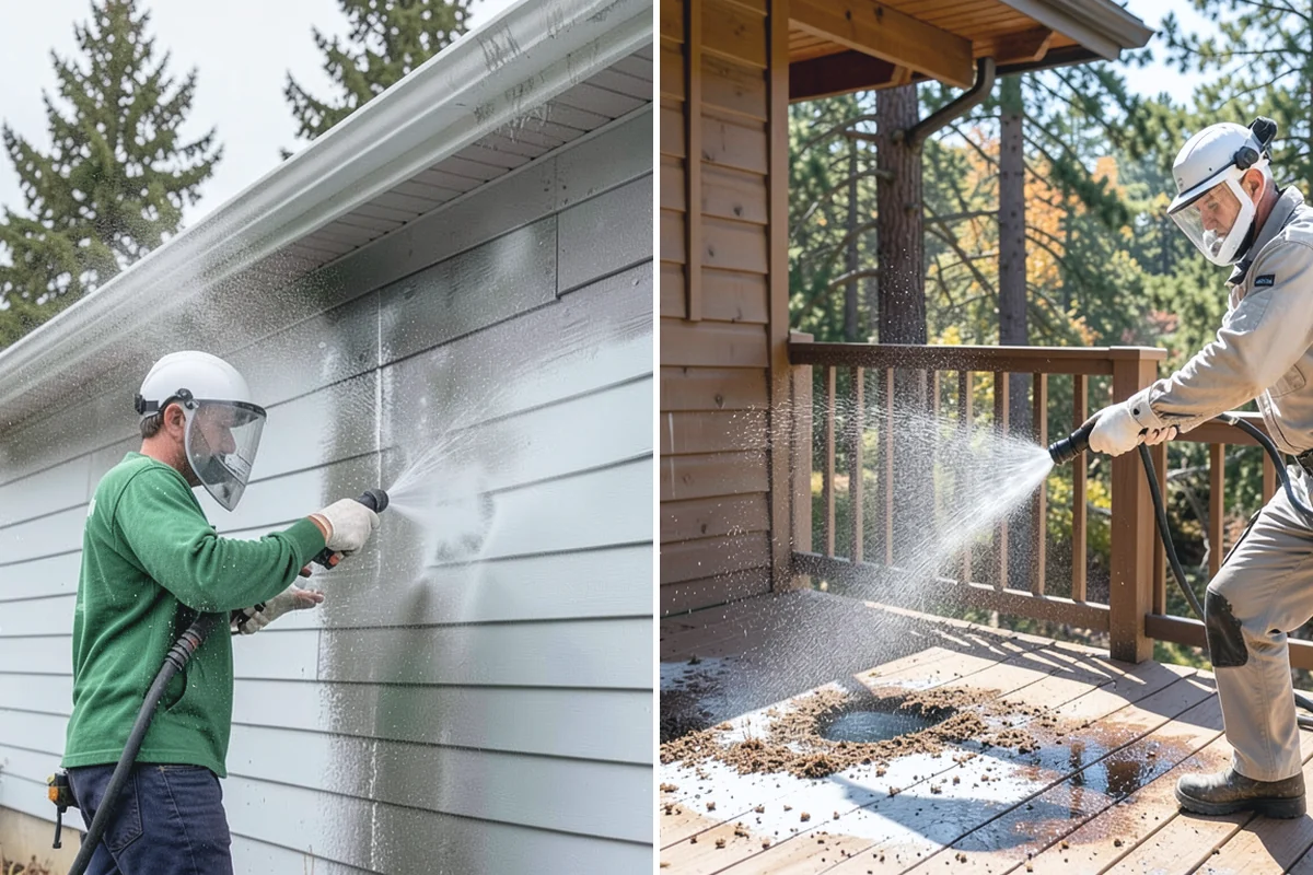 Hot Water Pressure Washing in Woodinville, King County, WA - Identify the grease, oil, or heavy residue to be removed
