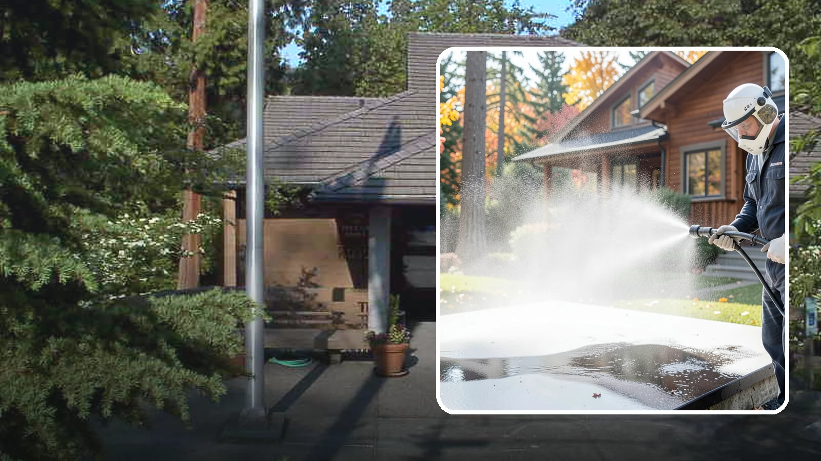Hot Water Pressure Washing in Yarrow Point, King County, WA - Hot water pressure washing uses heated water to cut through grease, oil, and stubborn grime that cold water cannot lift.