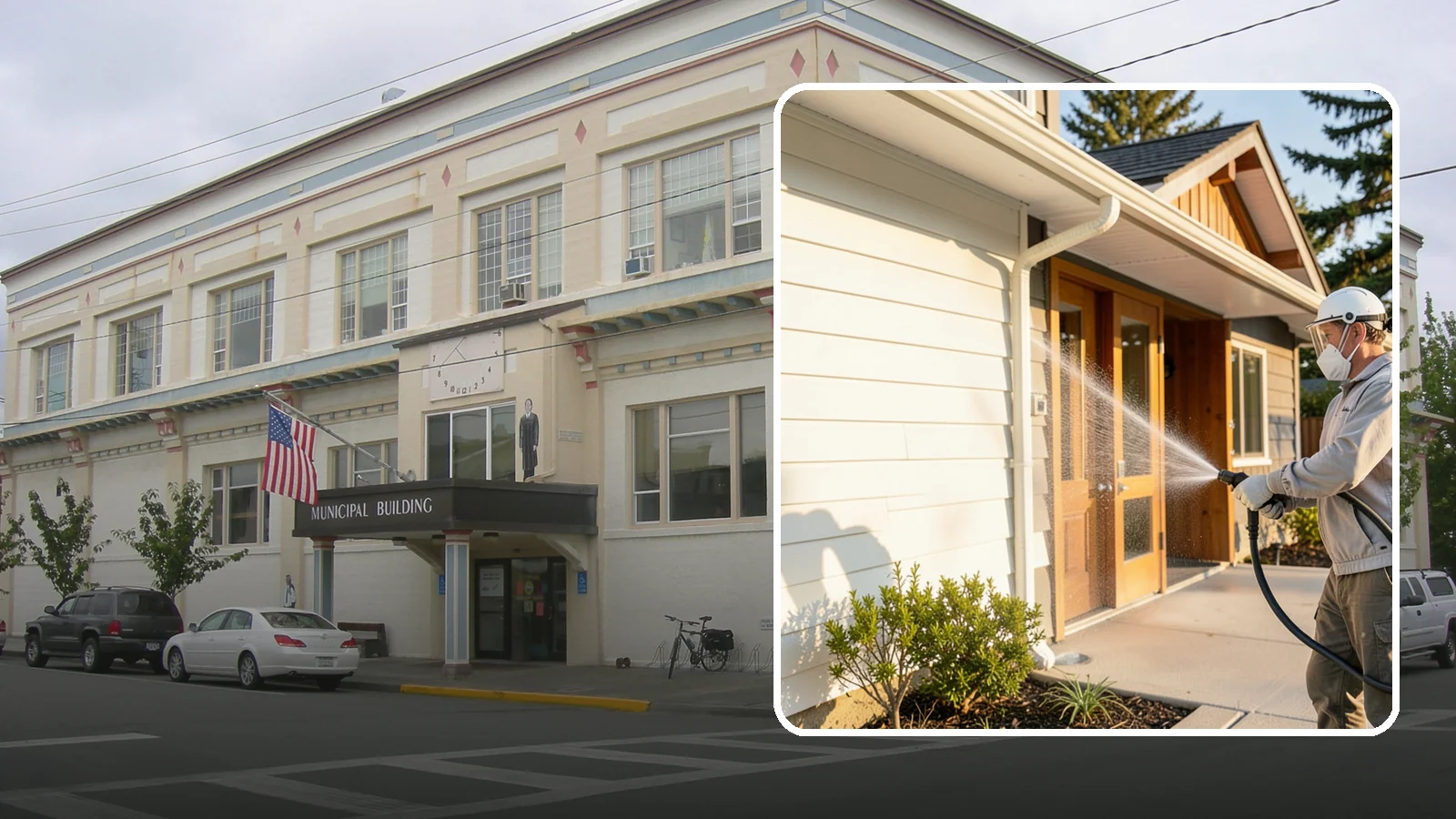 Hotel Exterior Cleaning in Anacortes, Skagit County, WA - Full-service exterior cleaning for hotels and lodging that revives entrances, walkways, pool decks, and facades guests judge on...