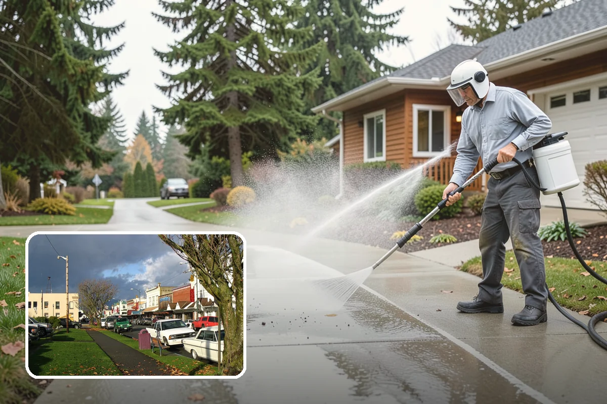 Hotel Exterior Cleaning in Arlington, Snohomish County, WA - Delivers a polished first impression at the entrance and porte-cochere