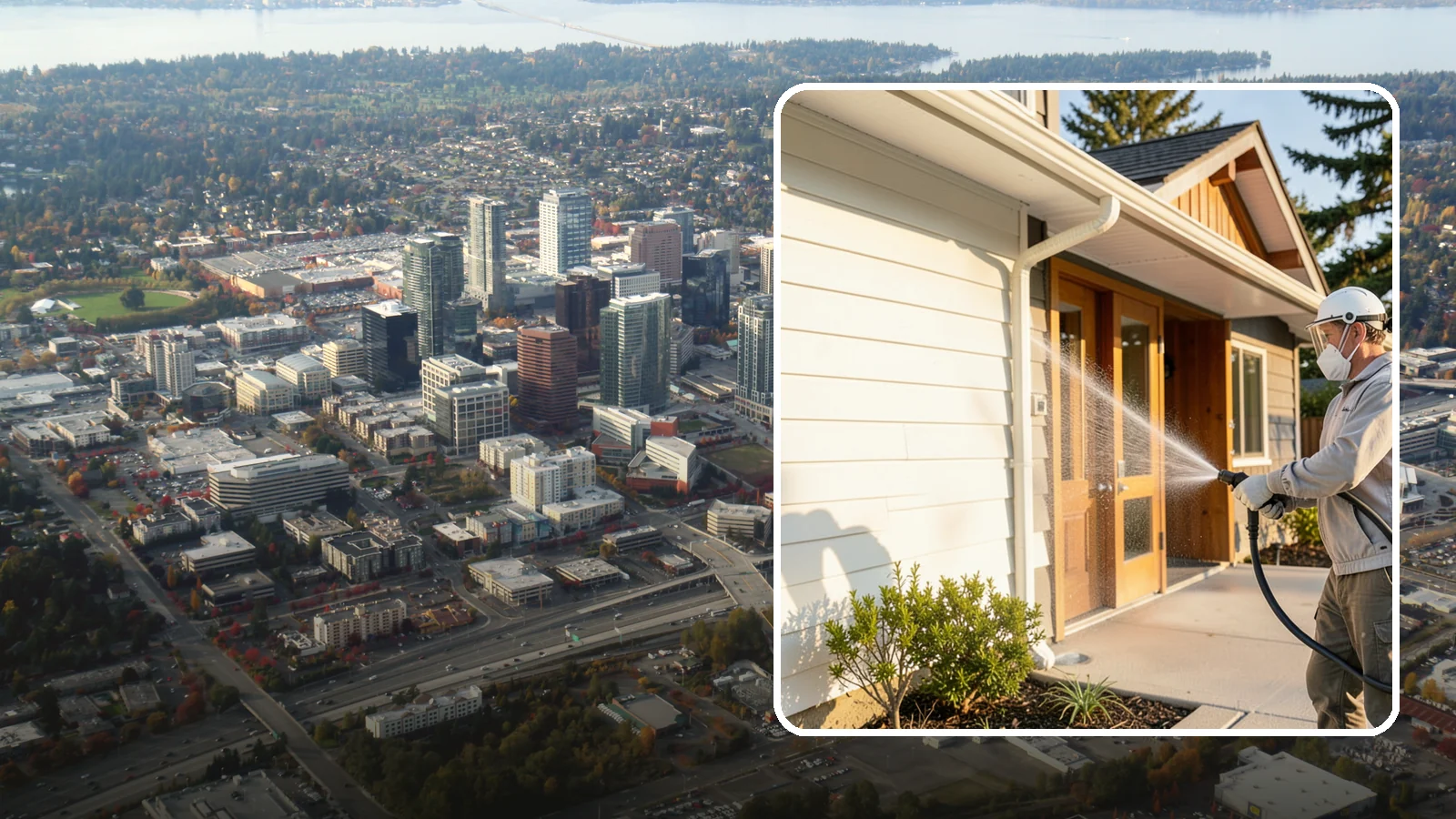 Hotel Exterior Cleaning in Bellevue, King County, WA - Full-service exterior cleaning for hotels and lodging that revives entrances, walkways, pool decks, and facades guests judge on...