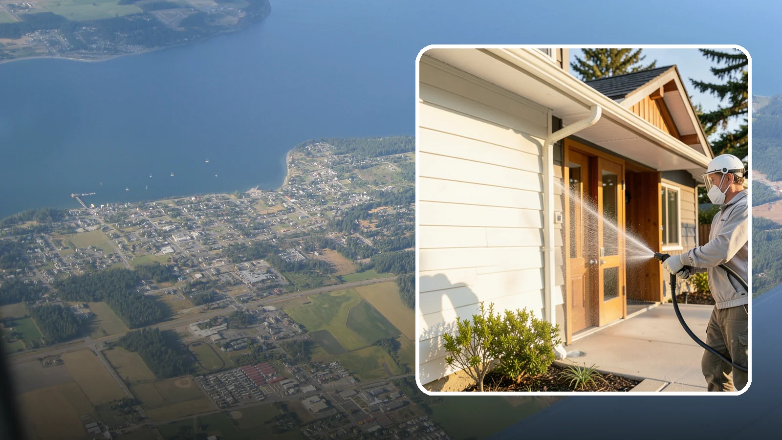 Hotel Exterior Cleaning in Coupeville, Island County, WA - Full-service exterior cleaning for hotels and lodging that revives entrances, walkways, pool decks, and facades guests judge on...