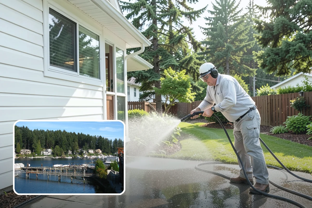 Hotel Exterior Cleaning in Gig Harbor, Pierce County, WA - Delivers a polished first impression at the entrance and porte-cochere
