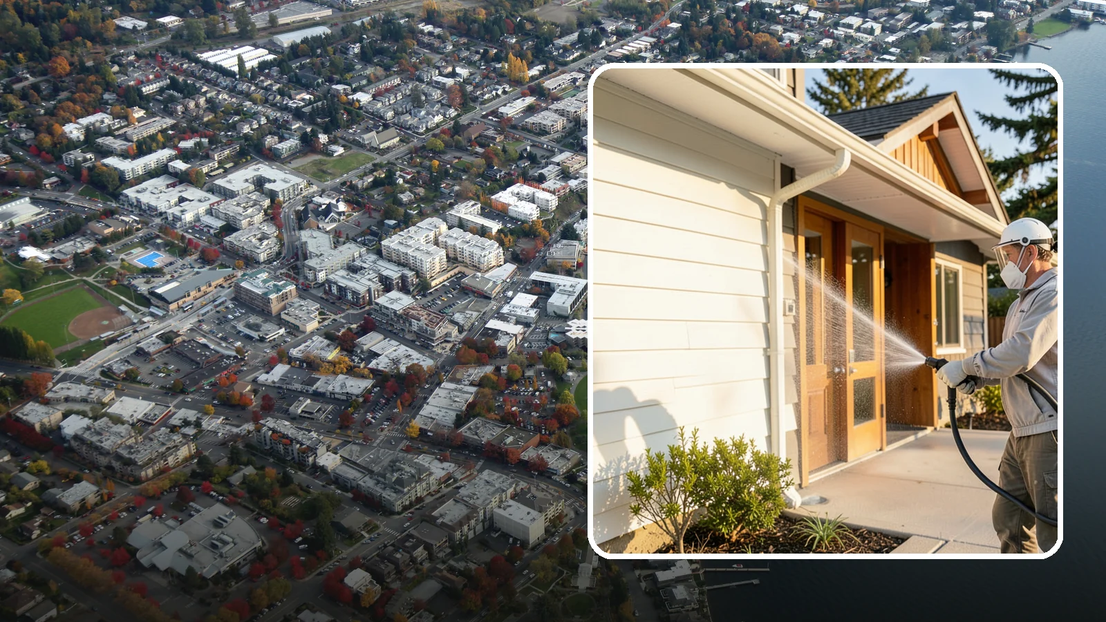 Hotel Exterior Cleaning in Kirkland, King County, WA - Full-service exterior cleaning for hotels and lodging that revives entrances, walkways, pool decks, and facades guests judge on...