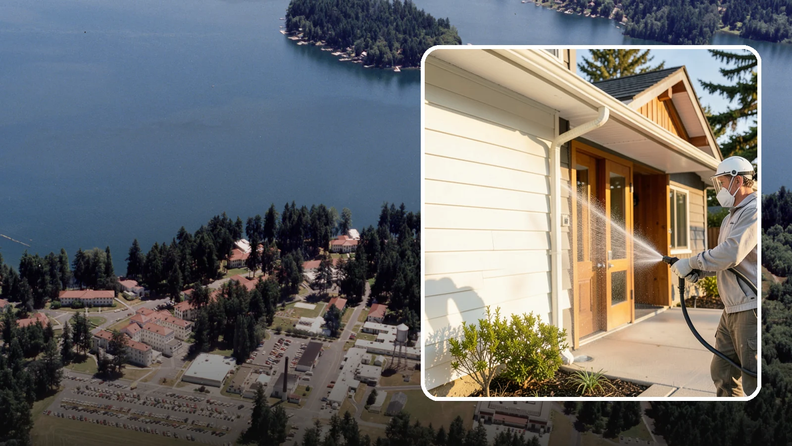 Hotel Exterior Cleaning in Lakewood, Pierce County, WA - Full-service exterior cleaning for hotels and lodging that revives entrances, walkways, pool decks, and facades guests judge on...