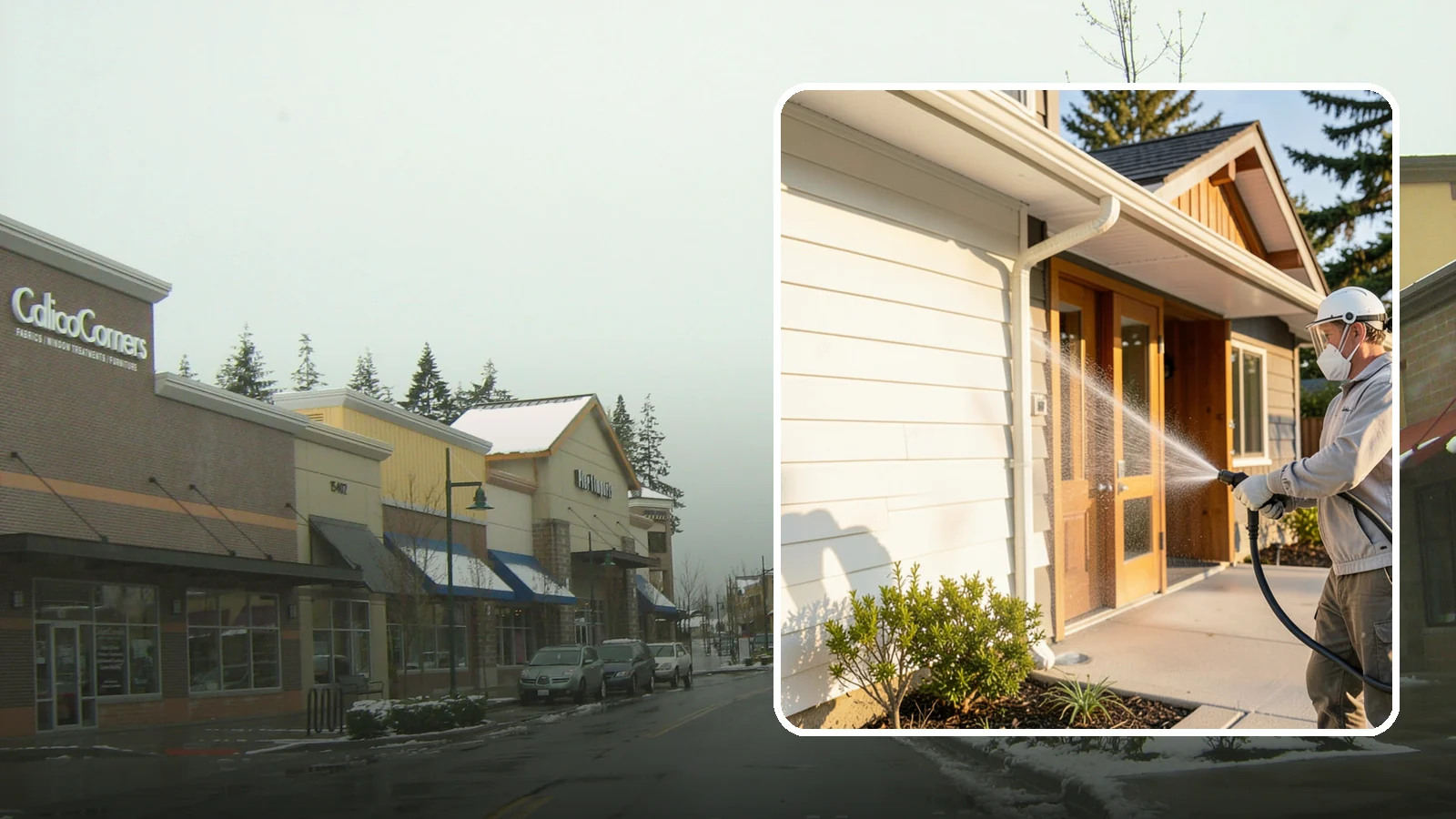 Hotel Exterior Cleaning in Mill Creek, Snohomish County, WA - Full-service exterior cleaning for hotels and lodging that revives entrances, walkways, pool decks, and facades guests judge on...