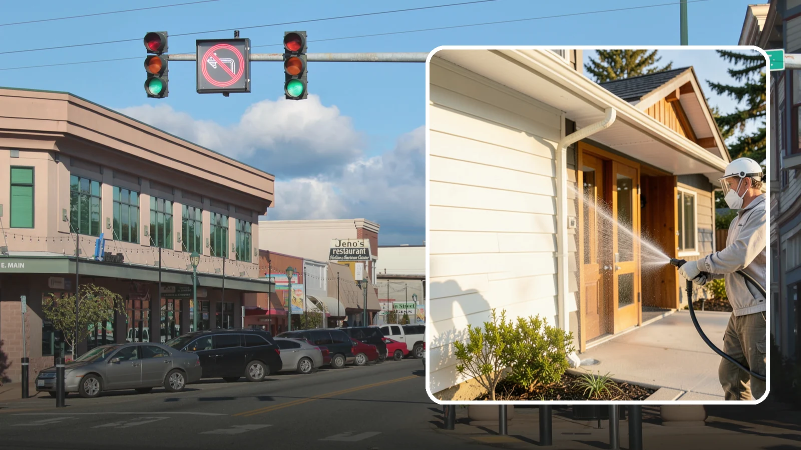 Hotel Exterior Cleaning in Monroe, Snohomish County, WA - Full-service exterior cleaning for hotels and lodging that revives entrances, walkways, pool decks, and facades guests judge on...