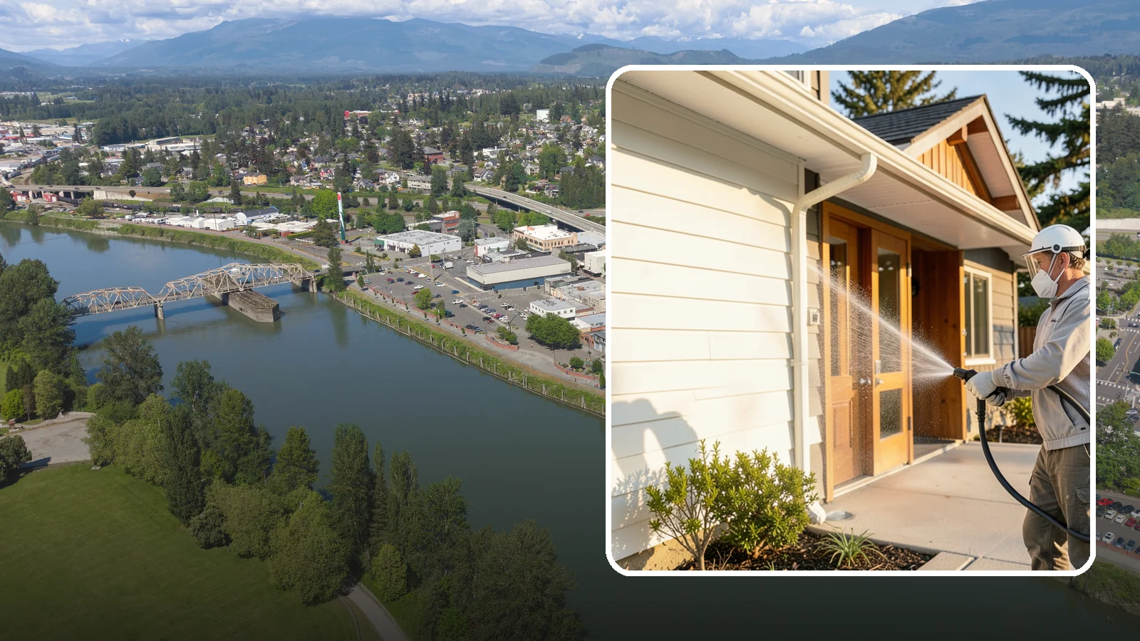 Hotel Exterior Cleaning in Mount Vernon, Skagit County, WA - Full-service exterior cleaning for hotels and lodging that revives entrances, walkways, pool decks, and facades guests judge on...