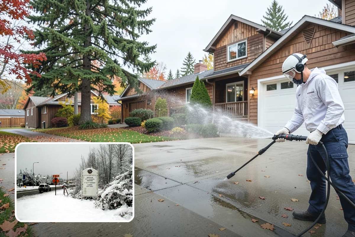 Hotel Exterior Cleaning in Newcastle, King County, WA - Delivers a polished first impression at the entrance and porte-cochere