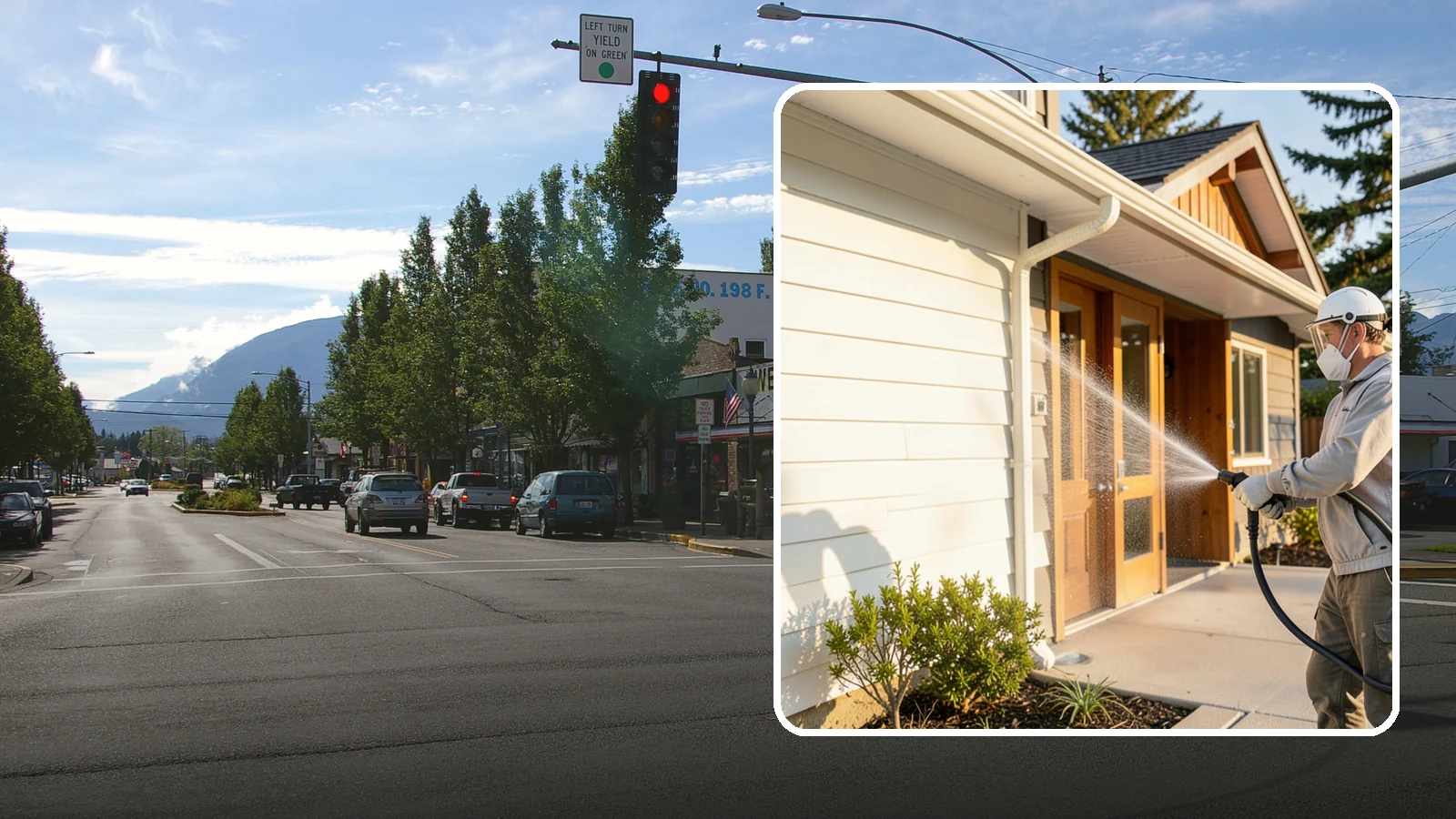 Hotel Exterior Cleaning in North Bend, King County, WA - Full-service exterior cleaning for hotels and lodging that revives entrances, walkways, pool decks, and facades guests judge on...
