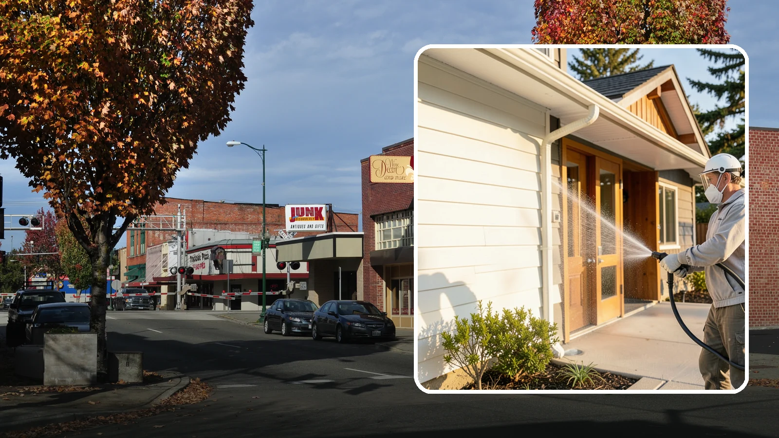 Hotel Exterior Cleaning in Puyallup, Pierce County, WA - Full-service exterior cleaning for hotels and lodging that revives entrances, walkways, pool decks, and facades guests judge on...