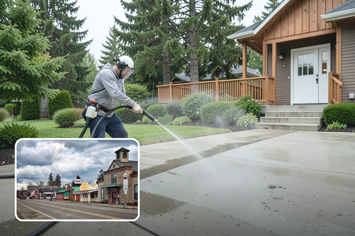 Hotel Exterior Cleaning in Roy, Pierce County, WA - Delivers a polished first impression at the entrance and porte-cochere