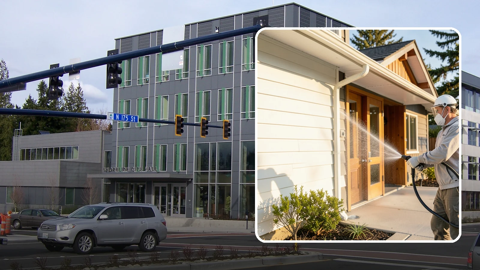 Hotel Exterior Cleaning in Shoreline, King County, WA - Full-service exterior cleaning for hotels and lodging that revives entrances, walkways, pool decks, and facades guests judge on...