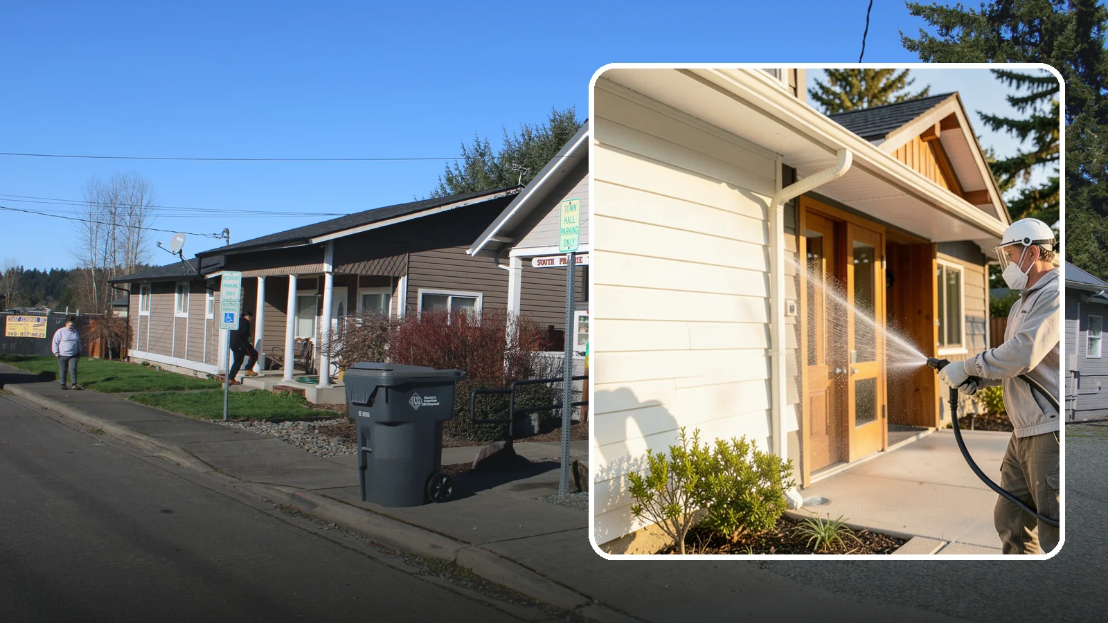 Hotel Exterior Cleaning in South Prairie, Pierce County, WA - Full-service exterior cleaning for hotels and lodging that revives entrances, walkways, pool decks, and facades guests judge on...