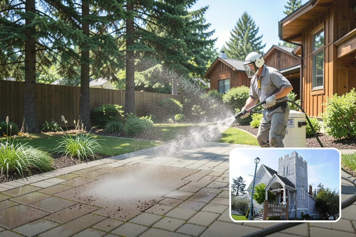 Hotel Exterior Cleaning in Steilacoom, Pierce County, WA - Delivers a polished first impression at the entrance and porte-cochere