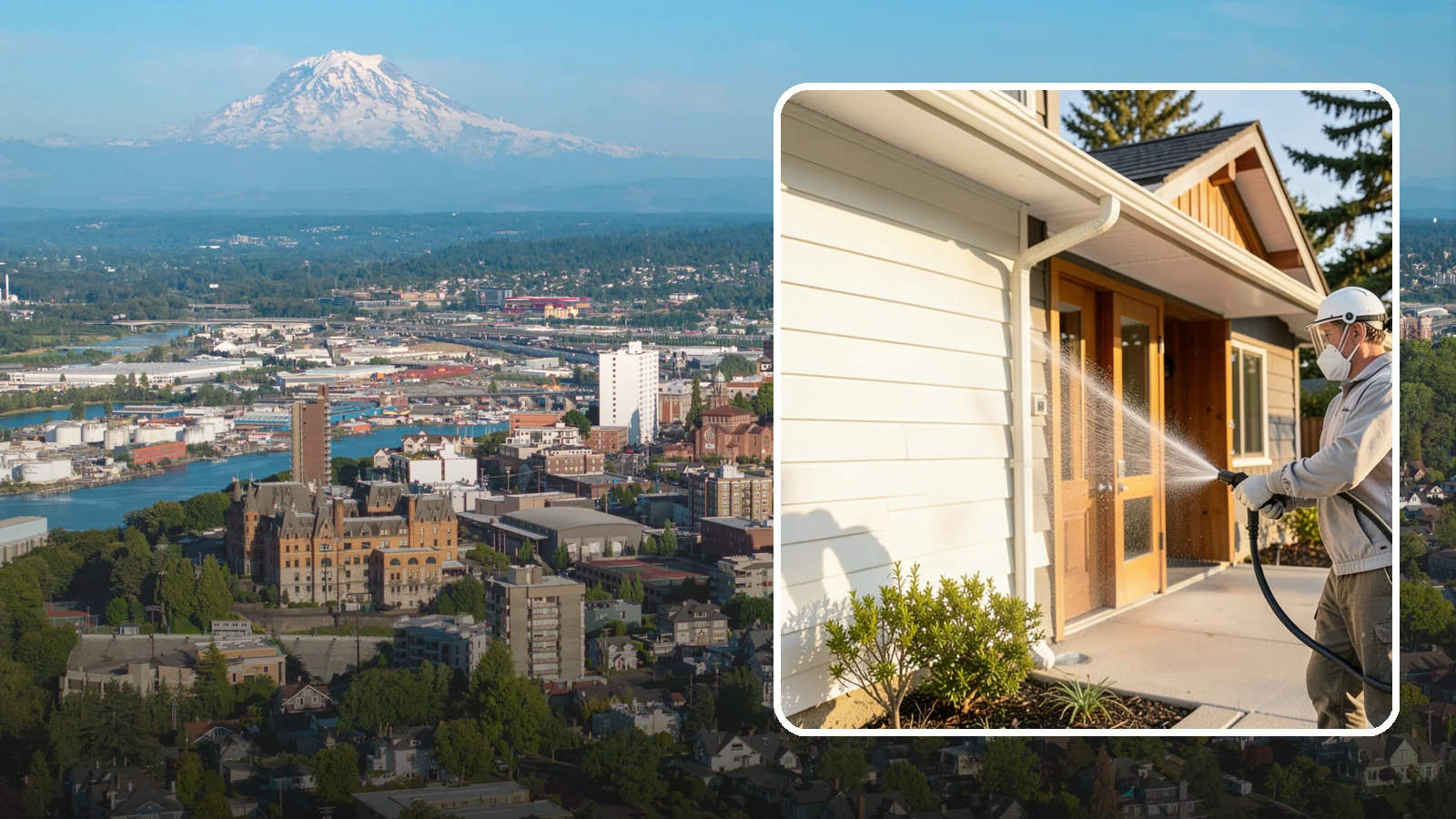Hotel Exterior Cleaning in Tacoma, Pierce County, WA - Full-service exterior cleaning for hotels and lodging that revives entrances, walkways, pool decks, and facades guests judge on...