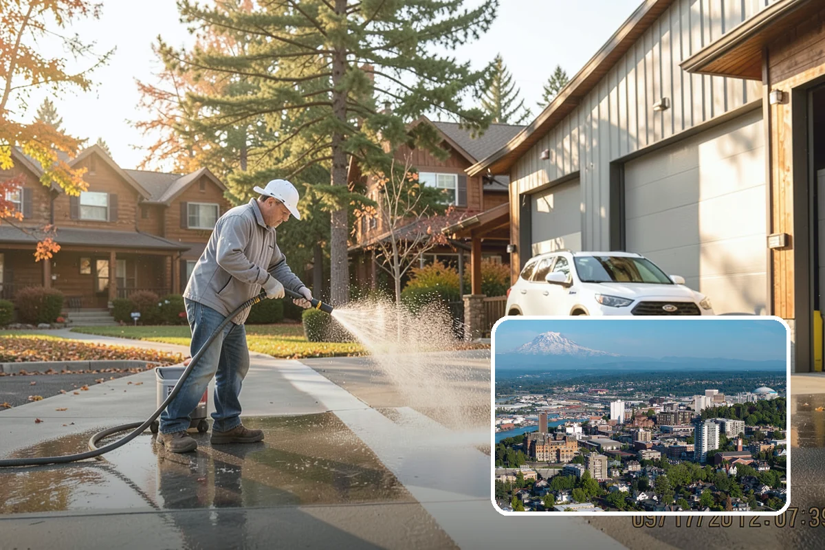 Hotel Exterior Cleaning in Tacoma, Pierce County, WA - Delivers a polished first impression at the entrance and porte-cochere
