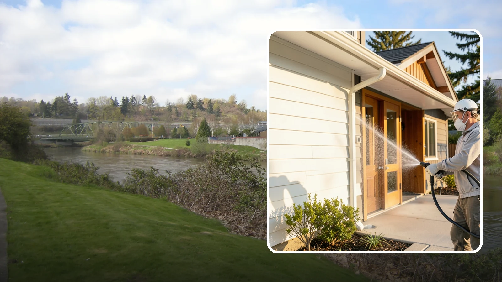 Hotel Exterior Cleaning in Tukwila, King County, WA - Full-service exterior cleaning for hotels and lodging that revives entrances, walkways, pool decks, and facades guests judge on...