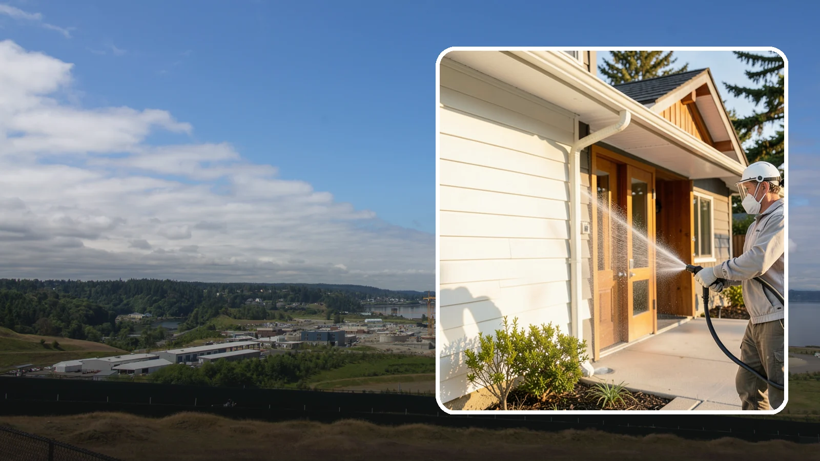 Hotel Exterior Cleaning in University Place, Pierce County, WA - Full-service exterior cleaning for hotels and lodging that revives entrances, walkways, pool decks, and facades guests judge on...