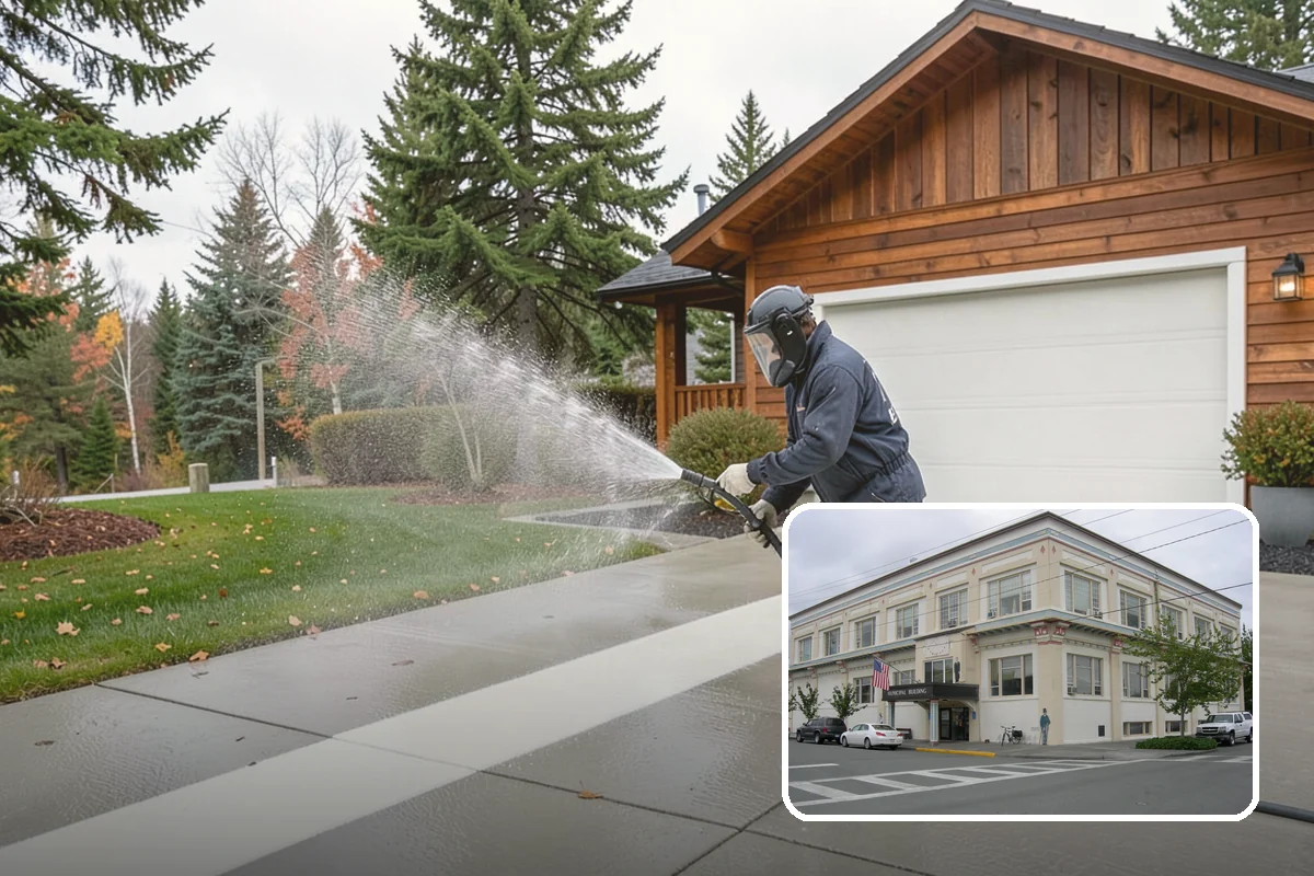 House Algae Removal in Anacortes, Skagit County, WA - Dissolves the green algae film completely