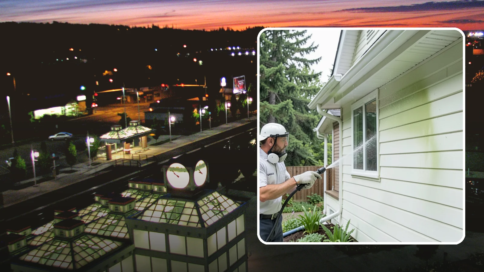 House Algae Removal in Auburn, King County, WA - House algae removal strips the green film that coats siding on the shaded, rain-fed walls so common across the Northwest.