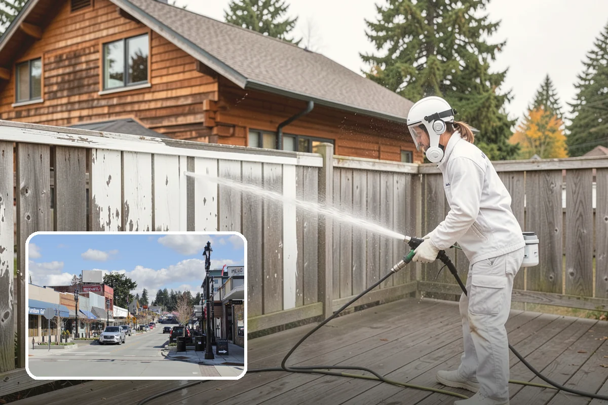 House Algae Removal in Bothell, King County, WA - Dissolves the green algae film completely