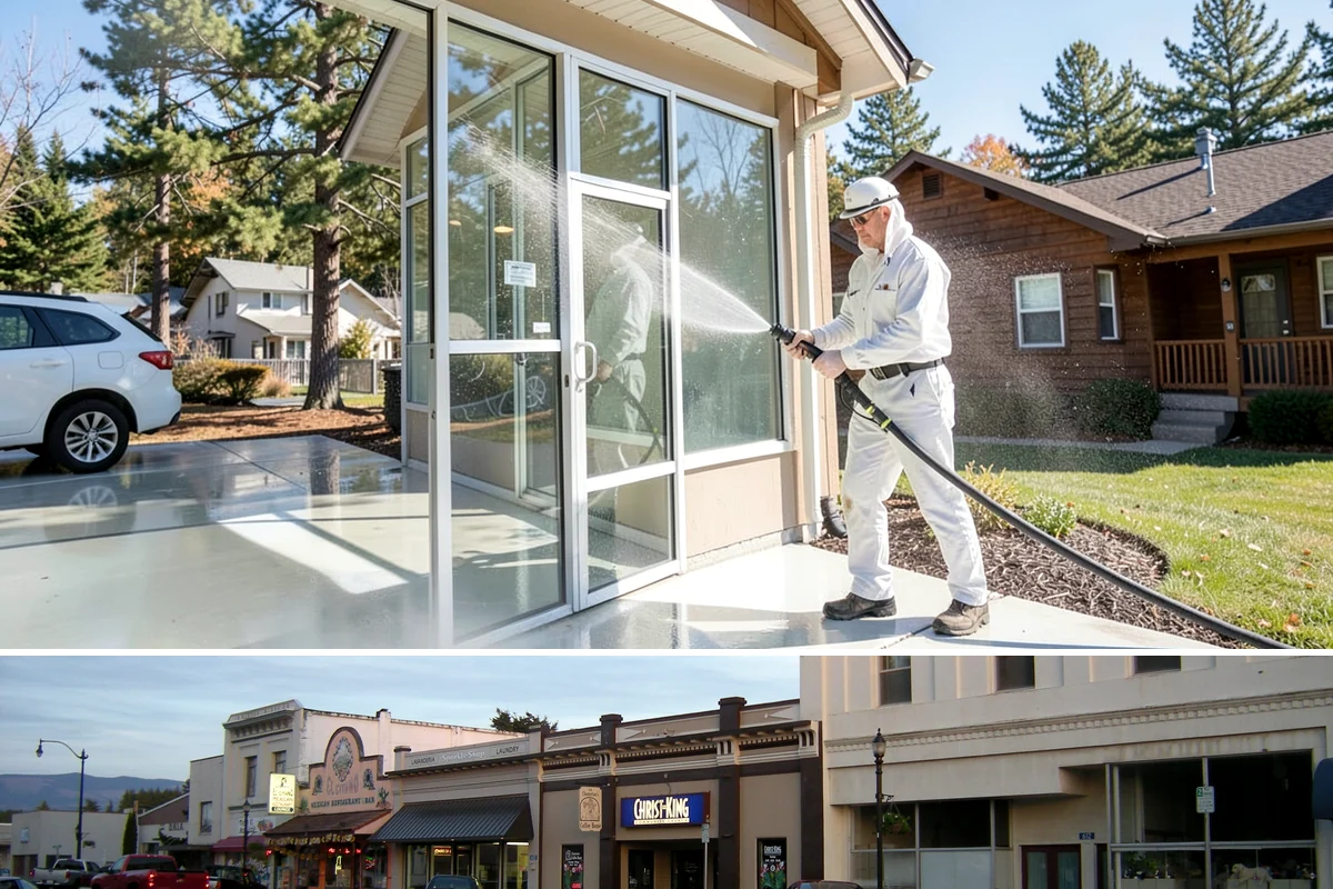 House Algae Removal in Burlington, Skagit County, WA - Late spring through early fall gives the dry conditions the treatment needs to work before rain feeds new algae.