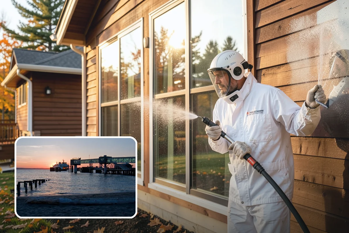 House Algae Removal in Edmonds, Snohomish County, WA - Dissolves the green algae film completely