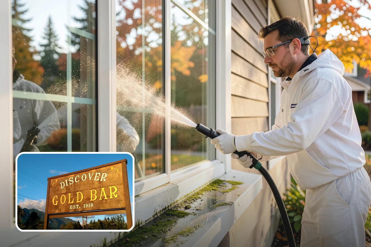 House Algae Removal in Gold Bar, Snohomish County, WA - Dissolves the green algae film completely