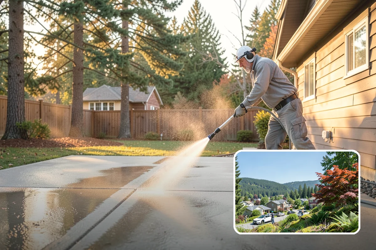 House Algae Removal in Index, Snohomish County, WA - Dissolves the green algae film completely
