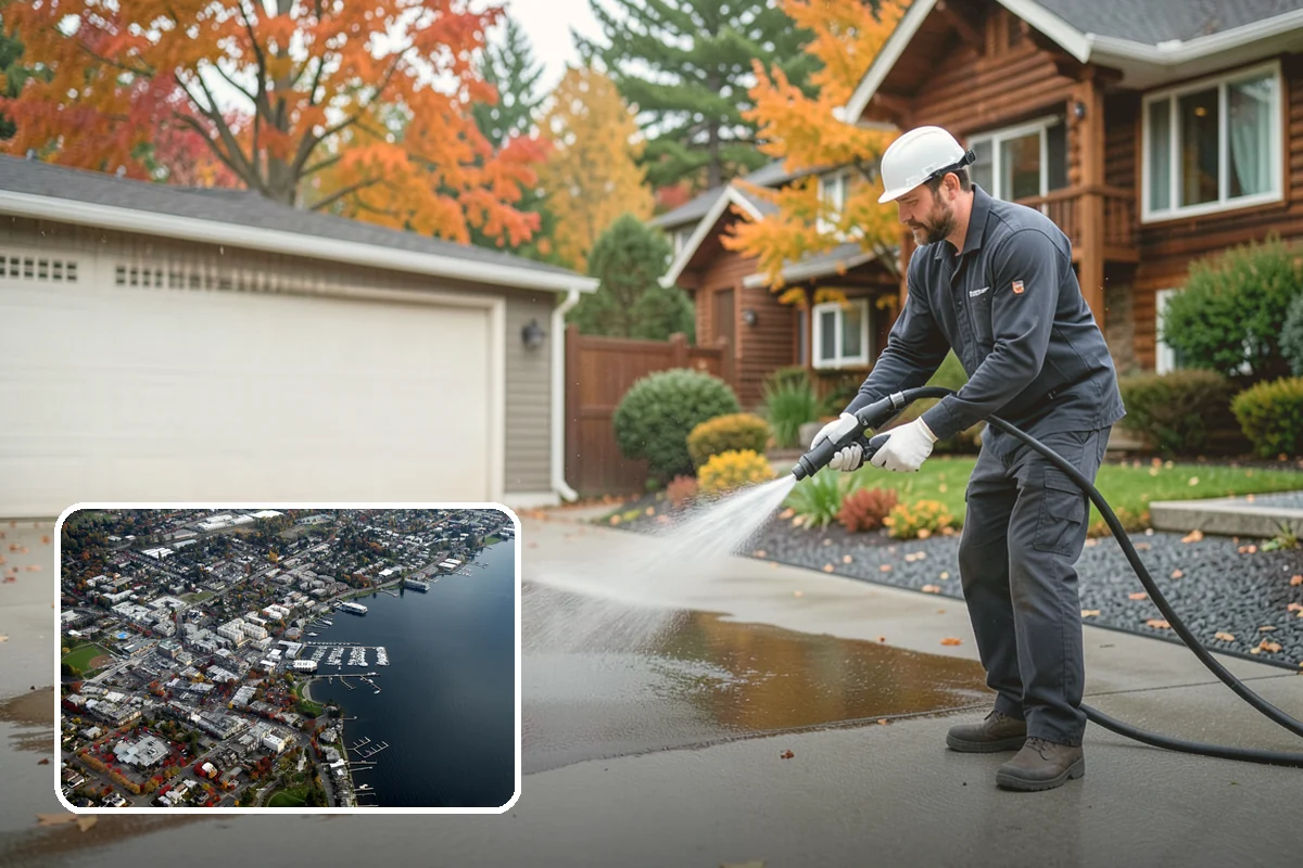 House Algae Removal in Kirkland, King County, WA - Dissolves the green algae film completely