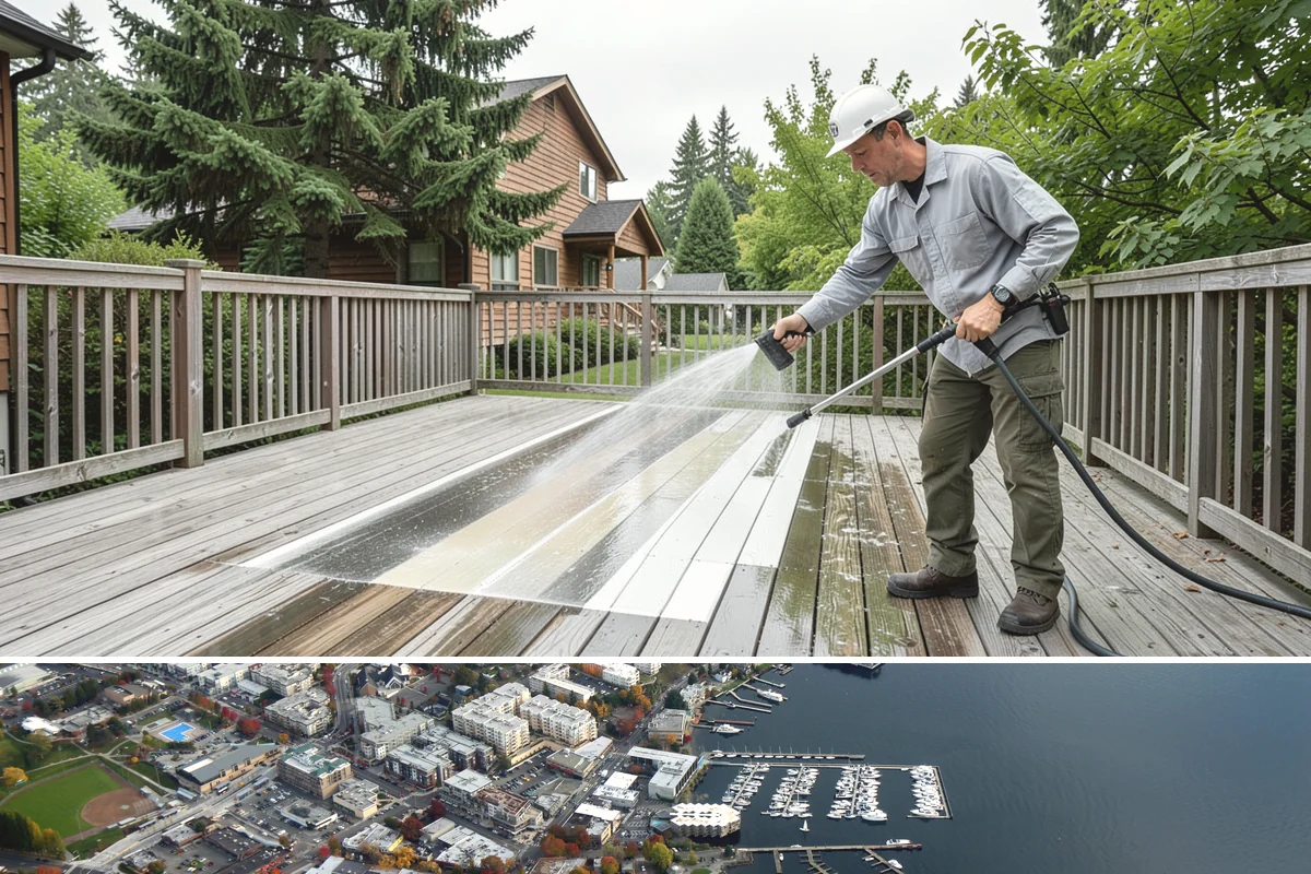 House Algae Removal in Kirkland, King County, WA - Late spring through early fall gives the dry conditions the treatment needs to work before rain feeds new algae.