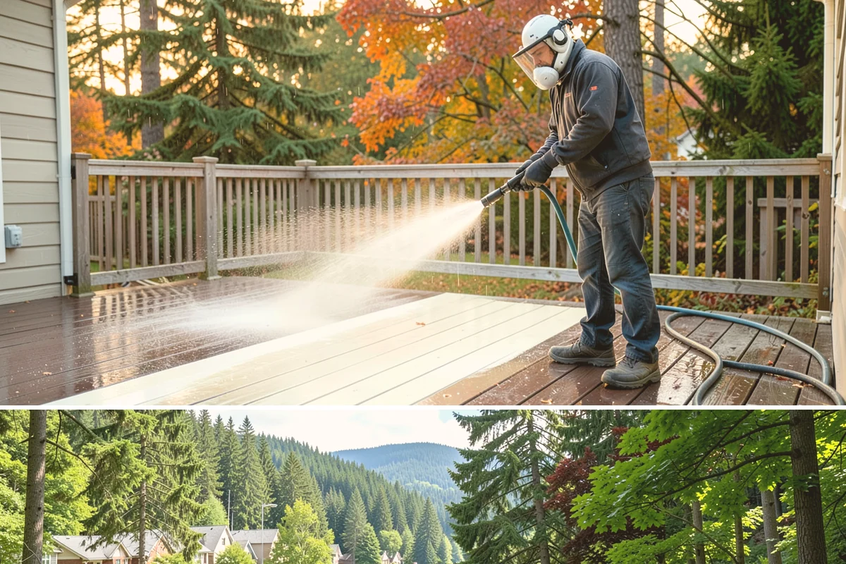 House Algae Removal in Lake Forest Park, King County, WA - Late spring through early fall gives the dry conditions the treatment needs to work before rain feeds new algae.