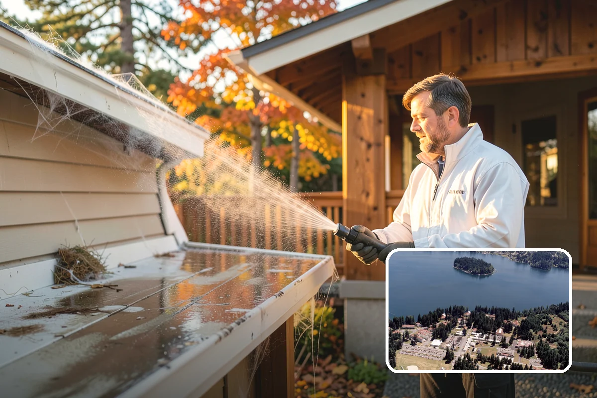 House Algae Removal in Lakewood, Pierce County, WA - Dissolves the green algae film completely