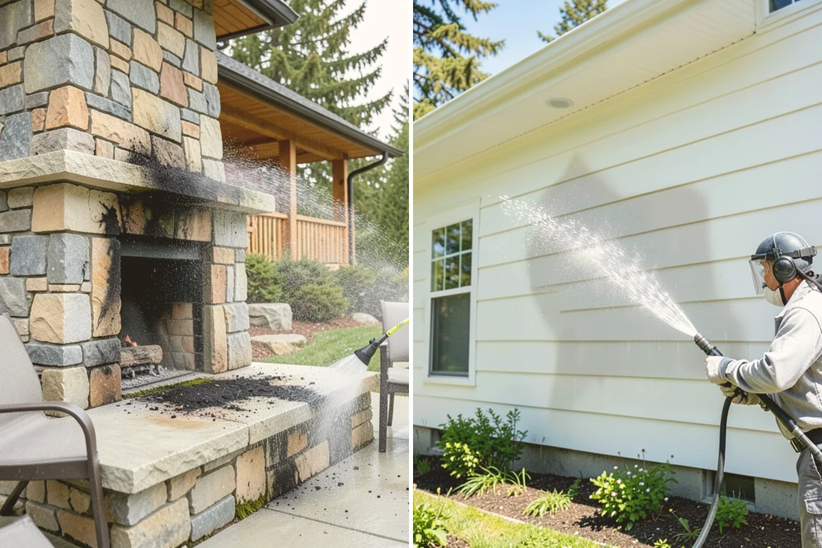 House Algae Removal in Lynnwood, Snohomish County, WA - Identify the walls with the heaviest green coating