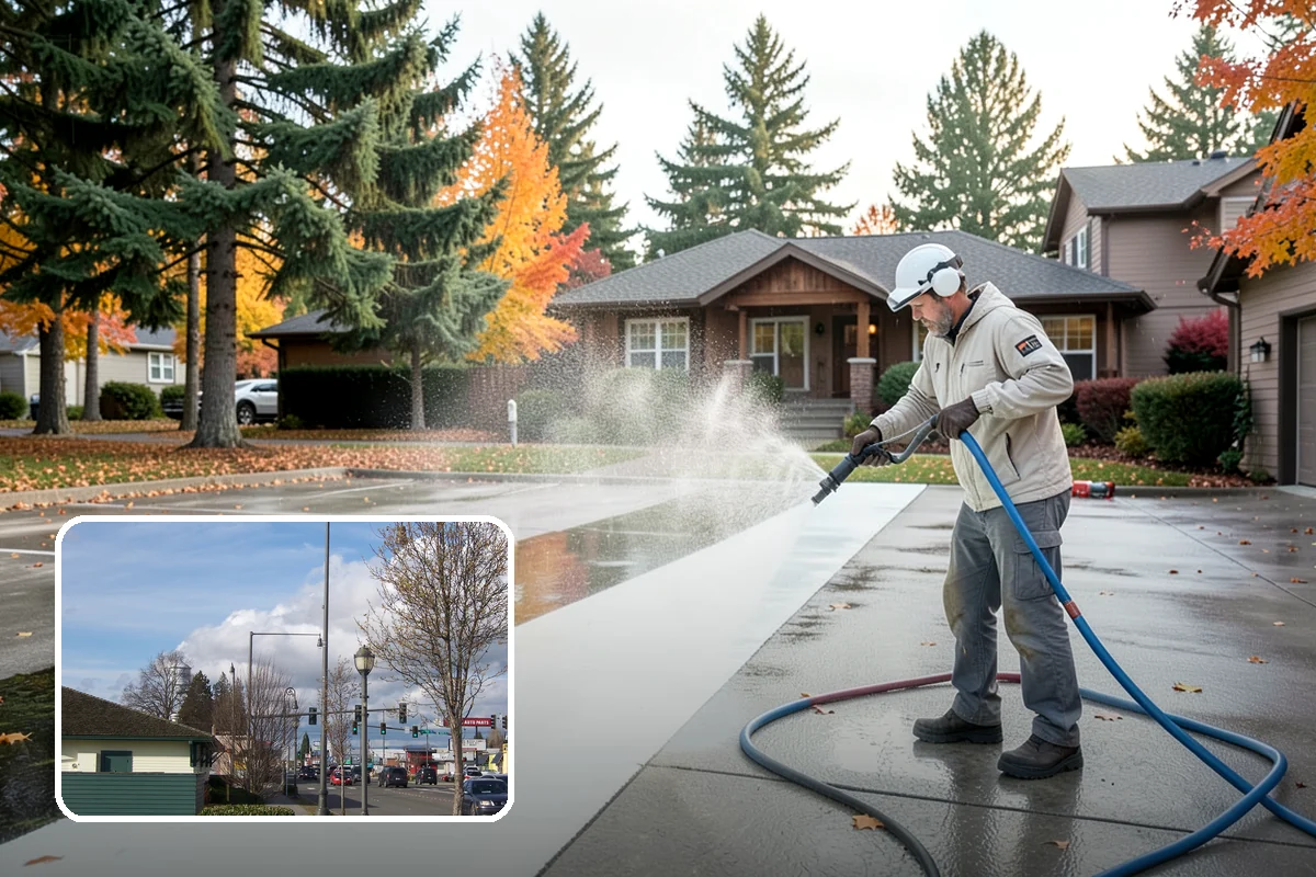 House Algae Removal in Marysville, Snohomish County, WA - Dissolves the green algae film completely