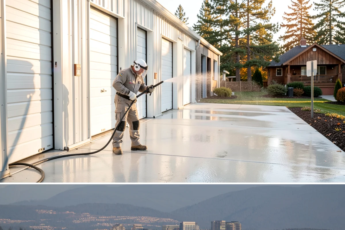 House Algae Removal in Medina, King County, WA - Late spring through early fall gives the dry conditions the treatment needs to work before rain feeds new algae.