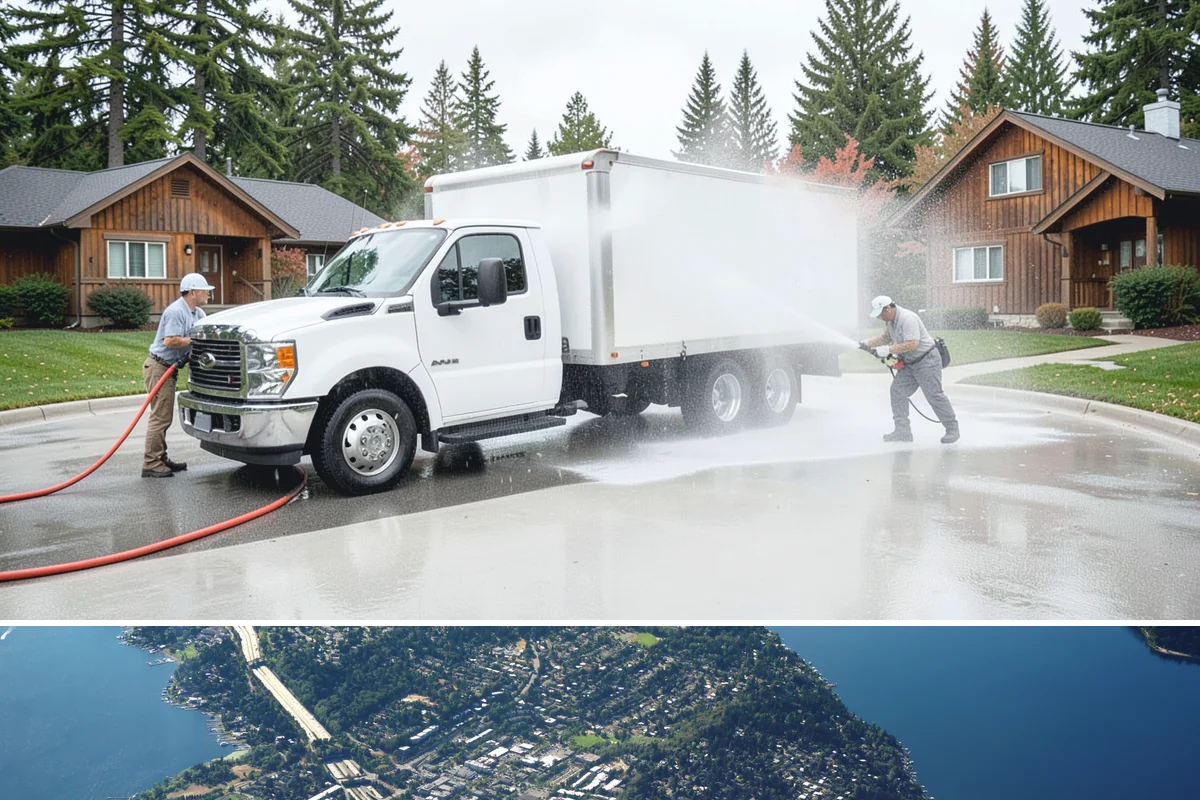 House Algae Removal in Mercer Island, King County, WA - Late spring through early fall gives the dry conditions the treatment needs to work before rain feeds new algae.