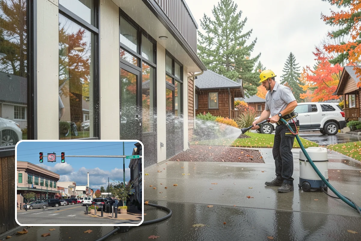 House Algae Removal in Monroe, Snohomish County, WA - Dissolves the green algae film completely
