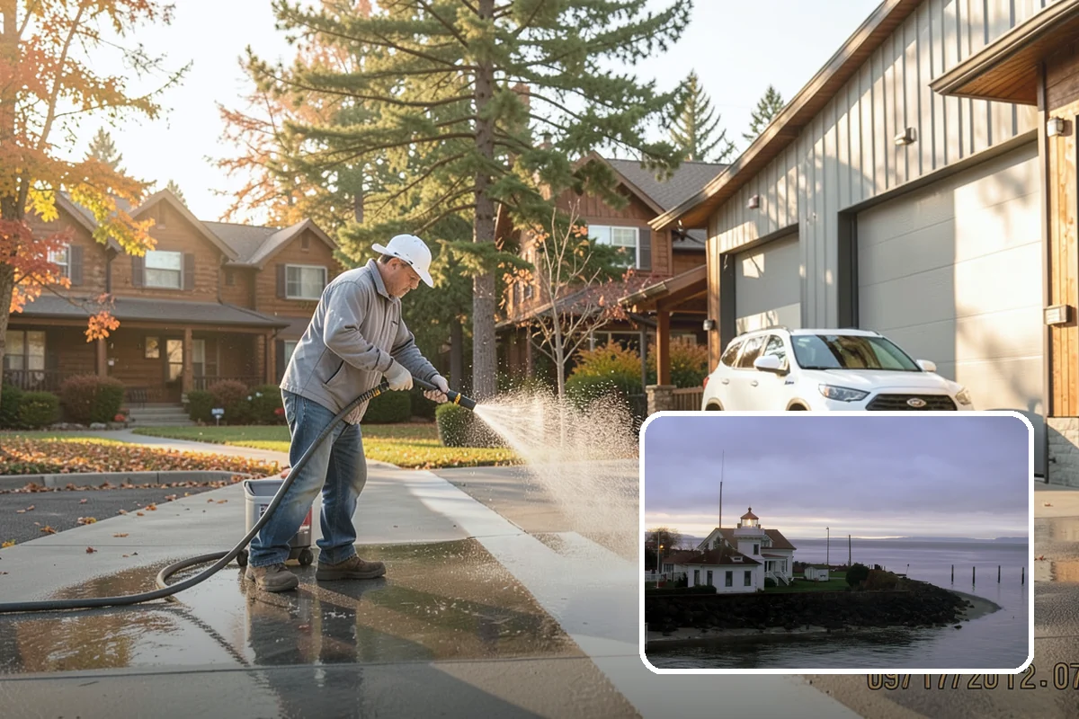 House Algae Removal in Mukilteo, Snohomish County, WA - Dissolves the green algae film completely